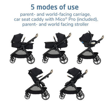 Maxi Cosi Zelia Pro 5-in-1 Travel System - Caspian Caviar