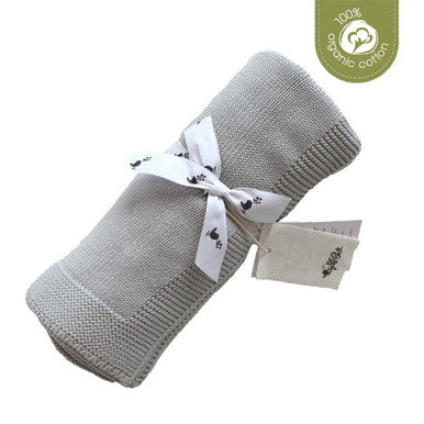 Buy Ecosprout Organic Cotton Sweet Dreams Cot Blanket - Dove Grey Online - Babies Nz