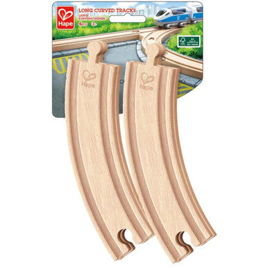 Buy Hape Track Long Curved Tracks 4pcs Online - Babies Nz