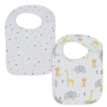 Buy Living Textile Muslin Baby Bibs -  Animal Parade (2pk) Online - Babies Nz