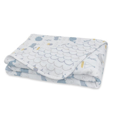 Buy Living Textile Muslin Baby Bibs - Whale of a Time (2pk) Online - Babies Nz