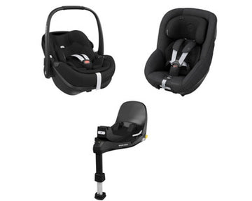 Maxi Cosi 360 Pro SlideTech Trio Black Bundle - Newborn to 4 years