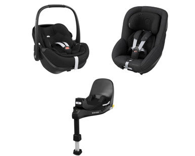 Maxi Cosi 360 Pro SlideTech Trio Black Bundle - Newborn to 4 years-1