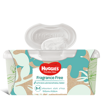 Huggies Baby Wipes Fragrance-Free Pop-Tub 64s